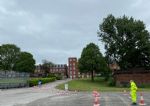Army coronavirus testing site at Albert Park Salford